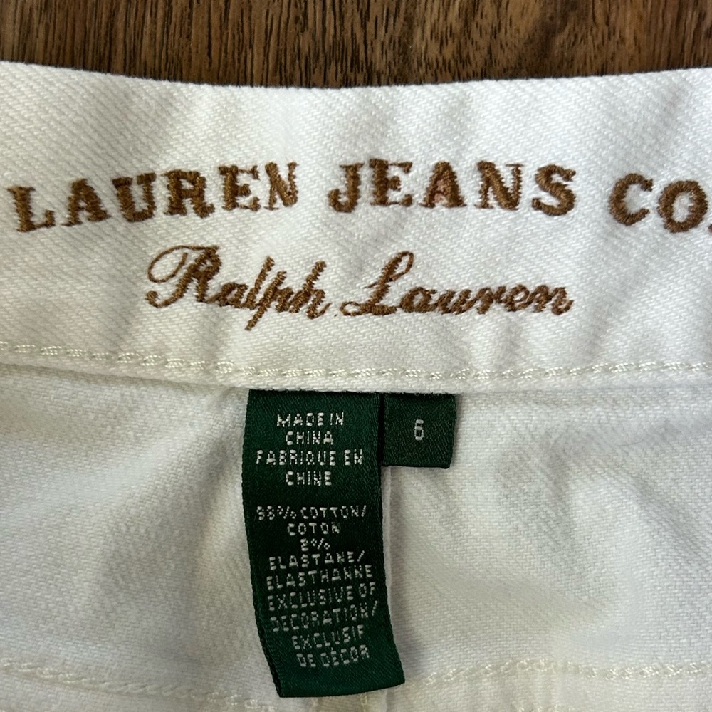RALPH LAUREN JEANS CO White Straight Leg Capris Bareback Preppy Old Money Size 6 - Picture 2 of 15